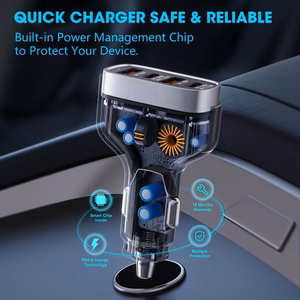 Car charger VEGER 2 x USB A + 2 x Typ C PD QC 3A 66W CC53-2A2C black