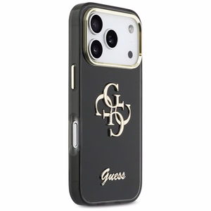Guess IML 4G Script Metal maciņš for iPhone 17 Pro - melns