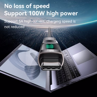 Yesido adapteris OTG GS24 - Type C (tēviņš) uz Type C (mātīte) - ar LCD displeju melns