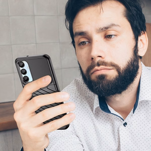 Thunder viedtālruņa apvalks Samsung Galaxy A56/A36 silikona bruņots apvalks - melns