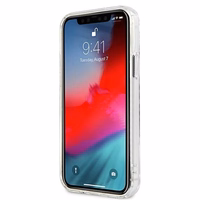 Guess GUHCP12LKTRSVSI iPhone 12 Pro Max 6.7" Caurspīdīgs cietais apvalks Vintage Script Sudraba