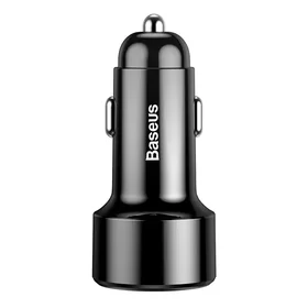 Baseus Magic automašīnas lādētājs 2x USB QC 3.0 45W (melns)