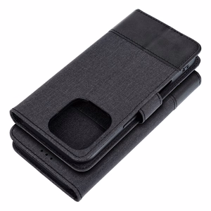 GOMMA grāmatas tipa viedtālruņa apvalks Xiaomi Redmi Note 14 4G (GLOBAL - 164,84mm x 78,15mm x 8,16mm) melns