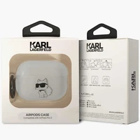 Karl Lagerfeld KLAP2HNCHTCT AirPods Pro 2 apvalks caurspīdīgs Ikonik Choupette
