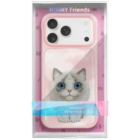 Nimmy Big Eyed Pet 2.0 Kaķa viedtālruņa apvalks iPhone 17 Pro - rozā