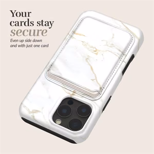 MIO White Marble Magsafe Maciņš ar karšu turētāju