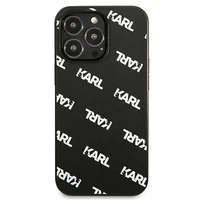 Karl Lagerfeld Allover viedtālruņa apvalks iPhone 13 Pro / iPhone 13 - melns