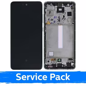 LCD displejs, kas saderīgs ar Samsung A528 A52s ar rāmi / Awesome Mint / (Service Pack)