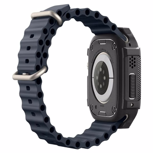 Spigen Rugged Armor maciņš Apple Watch Ultra 49 mm, matēti melns