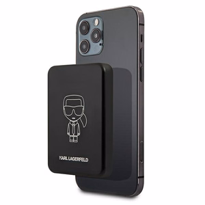 Karl Lagerfeld 3000mAh Indukcijas Portatīvais lādētājs ar MagSafe - Melns