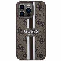 Guess GUHMP13XP4RPSW iPhone 13 Pro Max 6.7" brūns/brūns cietais apvalks 4G Printed Stripes MagSafe