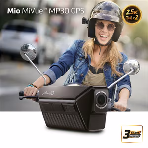 Mio MiVue MP30 Dual 2.5K Rider Dash Cam GPS (satellite)