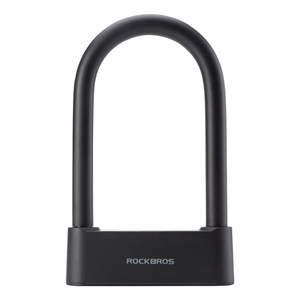 Rockbros 32210818001 SMART velosipēda slēdzene ar pirkstu nospiedumu lasītāju un Bluetooth savienojumu - melna