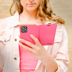 Flip case for Samsung A14 4G / A14 5G Canvas Book pink