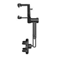 Automašīnas tālruņa turētājs atpakaļskata spogulim - melns