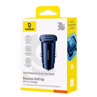 Baseus GoTrip 2 x USB-C 30W automašīnas lādētājs - melns