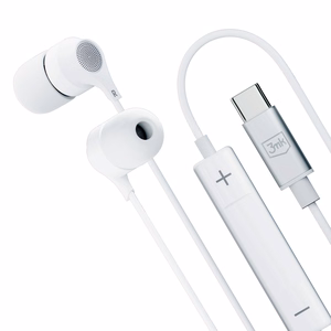 Austiņas 3mk Wired Earphones USB-C white