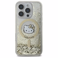Hello Kitty Šķidrais Spīdums Fever Magnētiskais iPhone 16 Pro Viedtālruņa apvalks - Zelta