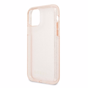 Guess GUHCN65PCGLPI iPhone 11 Pro Max rozā kietais apvalks Glitter