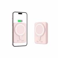 Tech-Protect LifeMag PB11 portatīvais lādētājs ar MagSafe 10000mAh 15W USB-C portu - rozā + USB-C kabelis