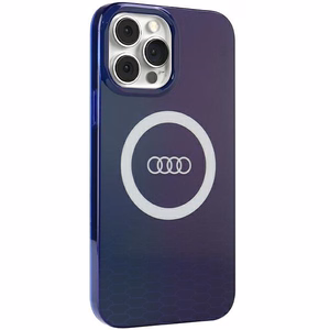 Audi IML Big Logo Magnētiskais apvalks iPhone 13 Pro Max - zils