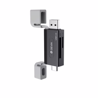 Devia karšu lasītājs 2in1 EL240 USB/USB-C 3.0 melns