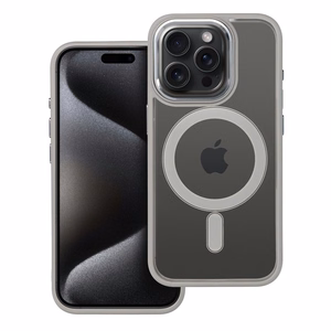 COLOR EDGE MAG COVER magnētiskais viedtālruņa apvalks, savietojams ar MagSafe, IPHONE 15 Pro, titāna pelēks