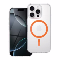 Drop Glue Krāsains Gredzens Magnētiskais Viedtālruņa apvalks saderīgs ar MagSafe SAMSUNG A17 oranža