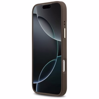Guess 4G Stripe Magnētiskais viedtālruņa apvalks iPhone 17 Pro Max - brūna
