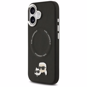 Karl Lagerfeld Karl & Choupette Piespraudes Magnētiskais viedtālruņa apvalks iPhone 17 - melna