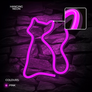 Neon LED Light CAT rozā Bat + USB FLNE04 Forever Light
