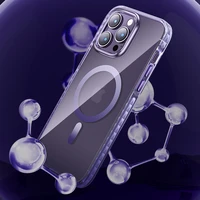 Kingxbar PQY Ice Crystal Series magnētiskais viedtālruņa apvalks iPhone 14 Pro MagSafe pelēks