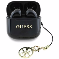 Bezvadu austiņas TWS Guess Effect Printed Classic Logo & Charm melns