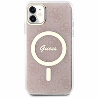 Guess GUHMN61H4STP iPhone 11 6.1" rozā/rozā cietais apvalks 4G MagSafe