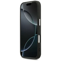 GUESS viedtālruņa apvalks IPHONE 17 Pro saderīgs ar Magnētisko GUHMP17LPSPOSSSK (PU W/ Peony Hot Stamp Script) melna