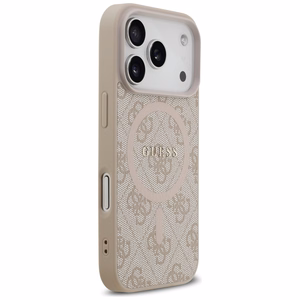 Guess 4G Ring Classic Logo MagSafe Чехол для iPhone 17 Pro - розовый
