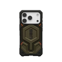 UAG Urban Armor Gear viedtālruņa apvalks MONARCH PRO saderīgs ar MagSafe iPhone 17 Pro kevlar element zaļš