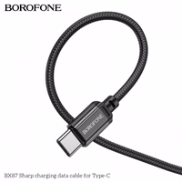 USB Kabelis Borofone "BX87" Melns "Type-C" 100cm