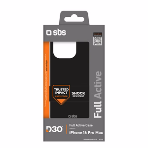 SBS Full Active D3O apvalks iPhone 16 Pro Max - melns