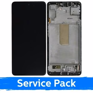 LCD displejs saderīgs ar Samsung M546 M54 5G melns ar rāmi (Service Pack)