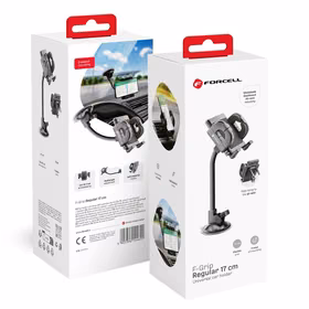 FORCELL F-GRIP Regular 17 cm auto turētājs vējstiklam / paneļim / ventilācijas atverei melns