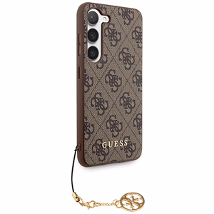 Guess 4G Charms Collection viedtālruņa apvalks Samsung Galaxy A35 - brūns