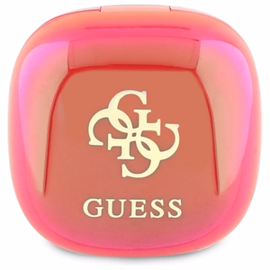 Guess Bluetooth austiņas GUTWSJ144ESF TWS + dokstacija fuksijas/fuksijas varavīksnes 4G drukāts logotips