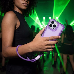 Safepop maciņš ar siksniņu priekš iPhone 15 Pro 6,1" violets