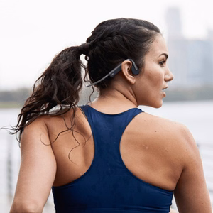 SHOKZ OpenMove bezvadu austiņas kaklā sporta Bluetooth pelēkas