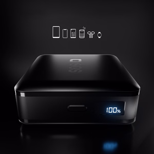 Внешний аккумулятор SBS HD 30 Вт 10000 мАч USB-C с ЖК-дисплеем — чёрный