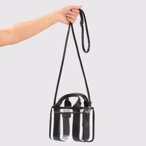 Case-Mate Micro Tote Bag water-resistant shoulder bag, Midnight Black / Clear