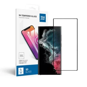Aizsargstikls Blue Star - SAMSUNG Galaxy S22 Ultra ar pilnu ekrānu (ar pilnu līmējumu, piemērots korpusam) - melns