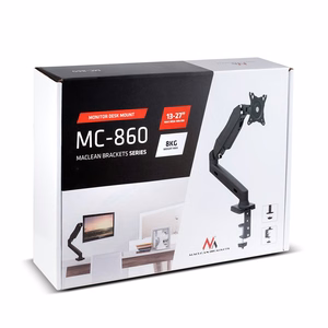 Maclean MC-860 monitor mount / stand 68.6 cm (27") melns Desk