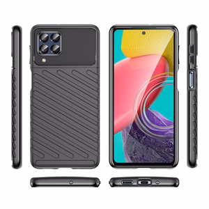 Thunder viedtālruņa apvalks elastīgs bruņu pārsegs Samsung Galaxy M53 5G melns